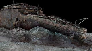 Titanic 3D model; a large model of a famous shipwreck