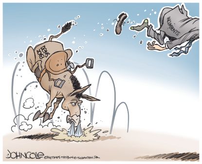 Political Cartoon U.S. 2018 midterms Democrats incumbents