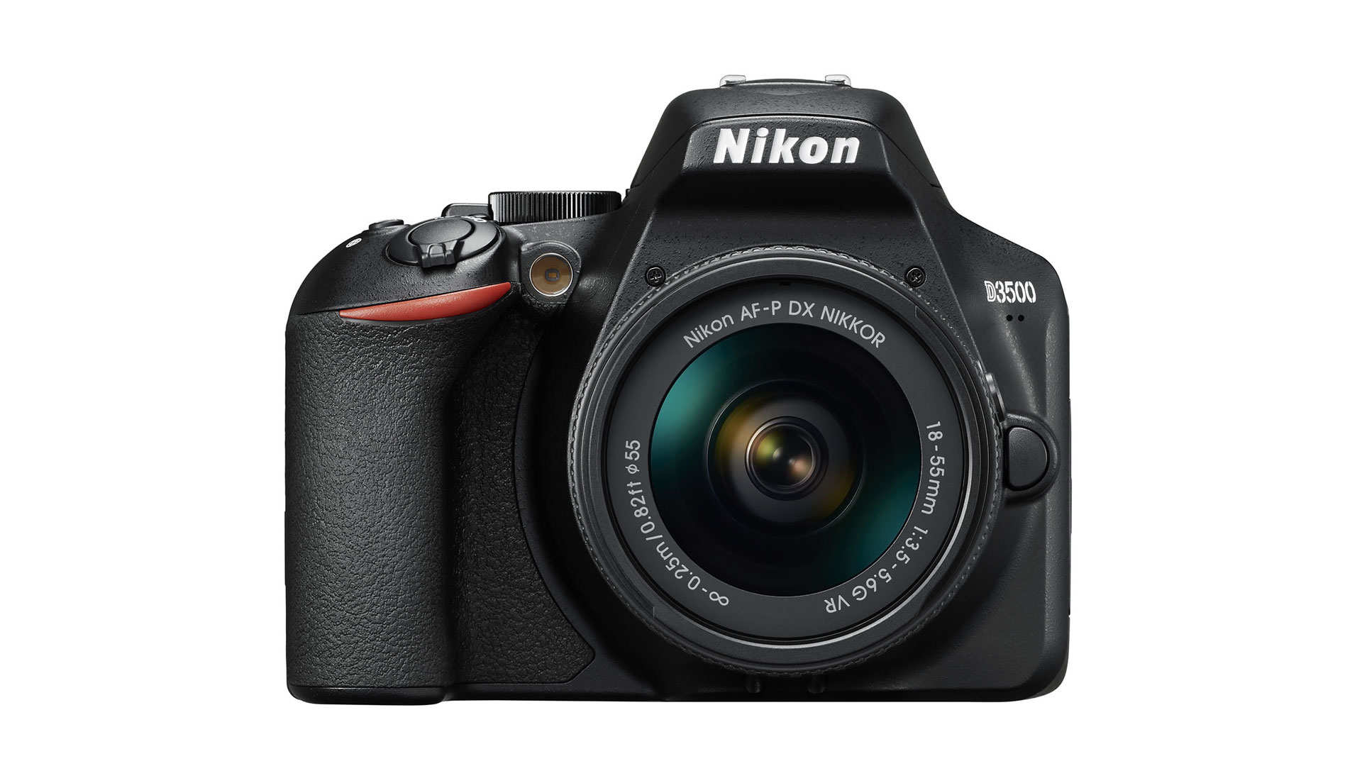 Nikon D3500 product shot front-facing view