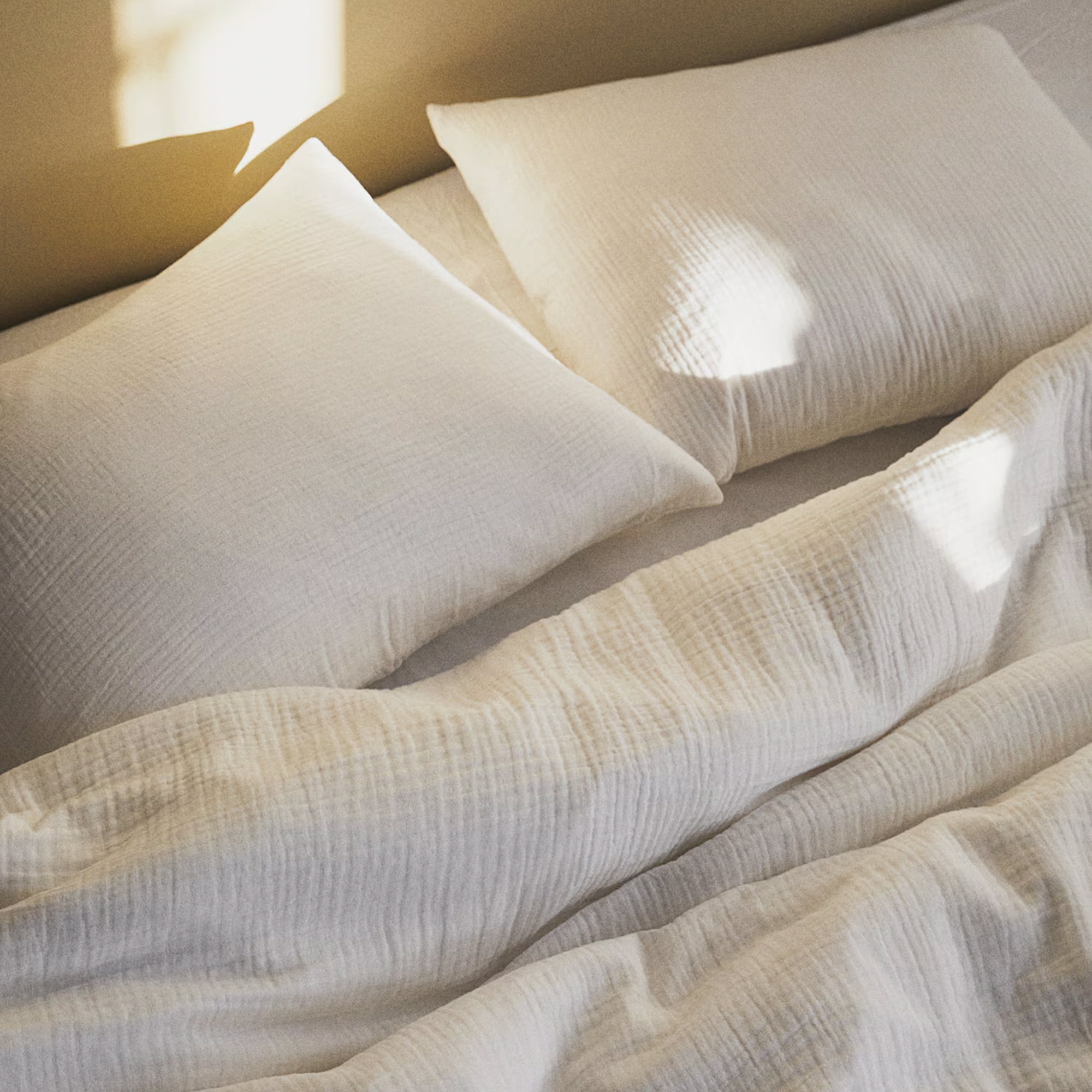 H&M muslin bedding white