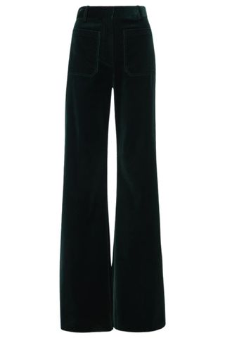 Victoria Beckham Alina high-rise velvet flared pants