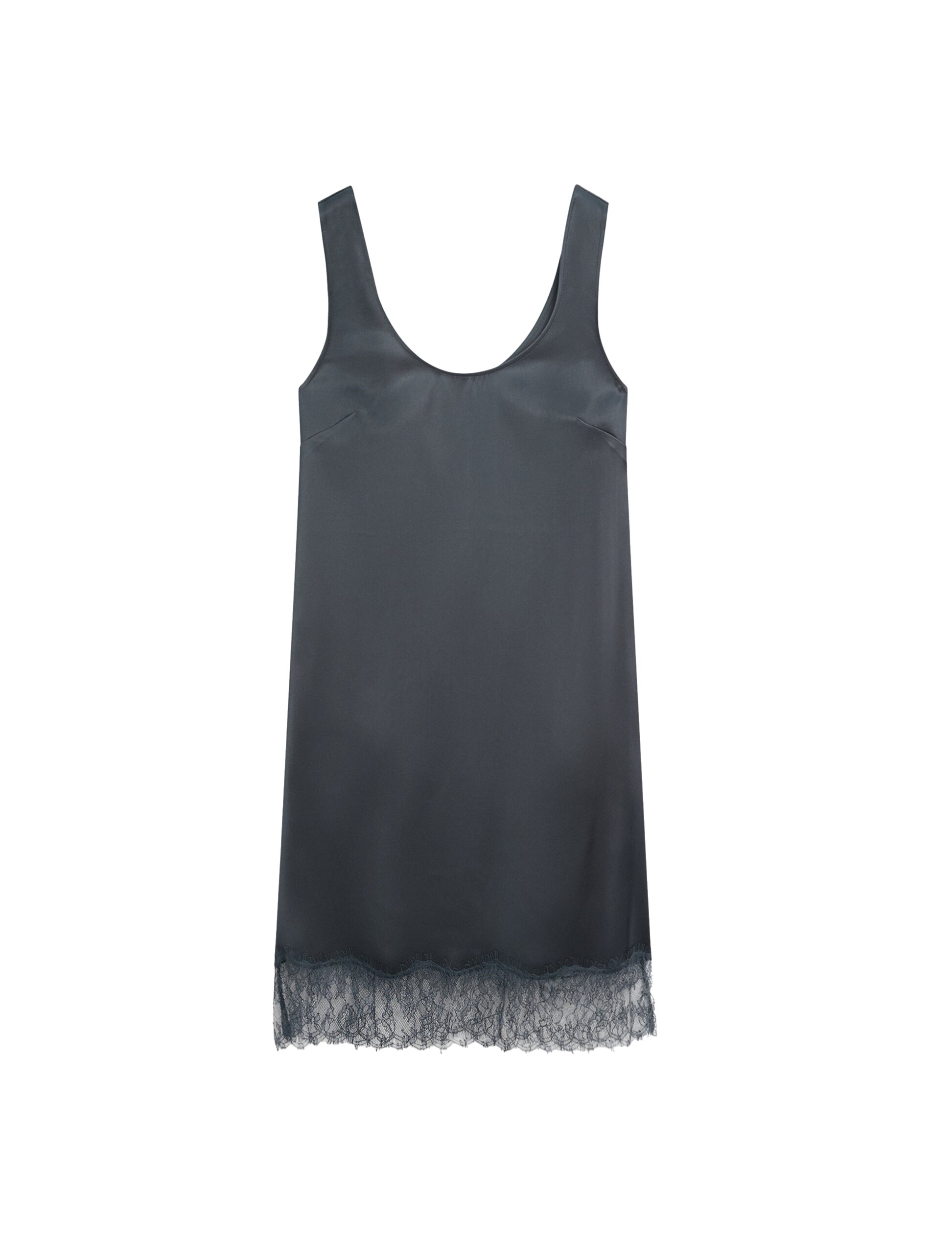 Short Flowing Satin Dress