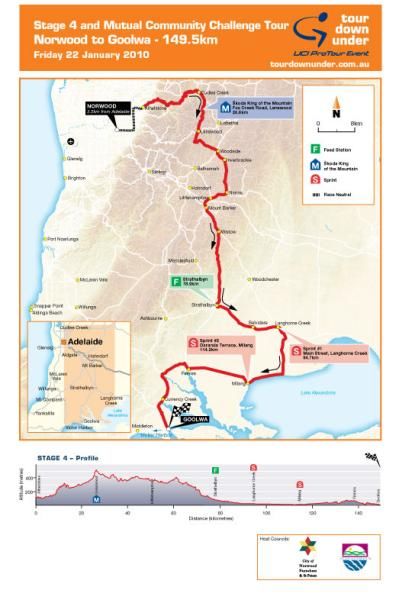 Stage four begins in the inner-city suburb of Norwood before heading out into the Barossa Valley.