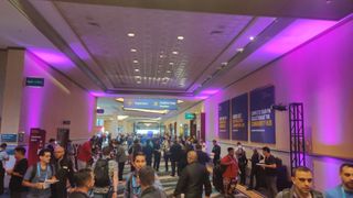 Crowds grow outside the keynote arena for NetApp insight 2024