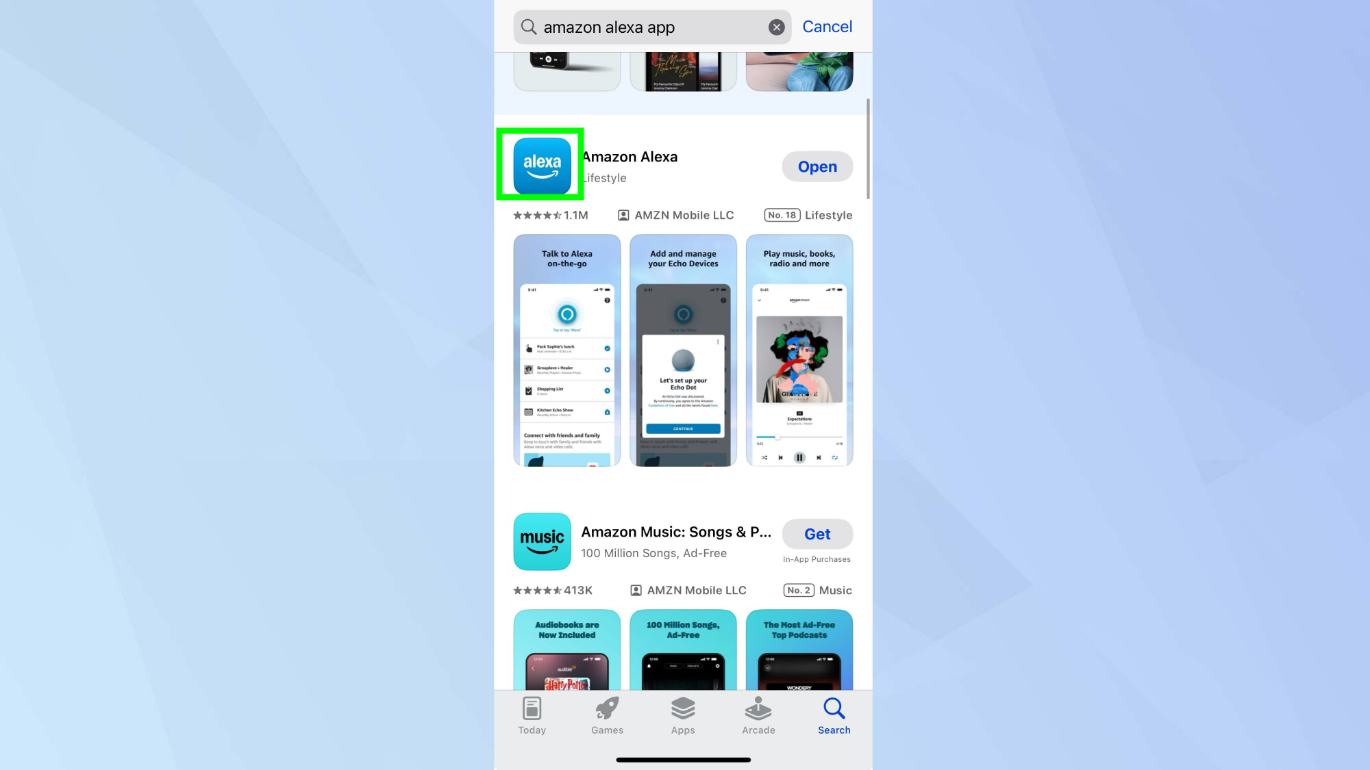 Amazon Alexa app