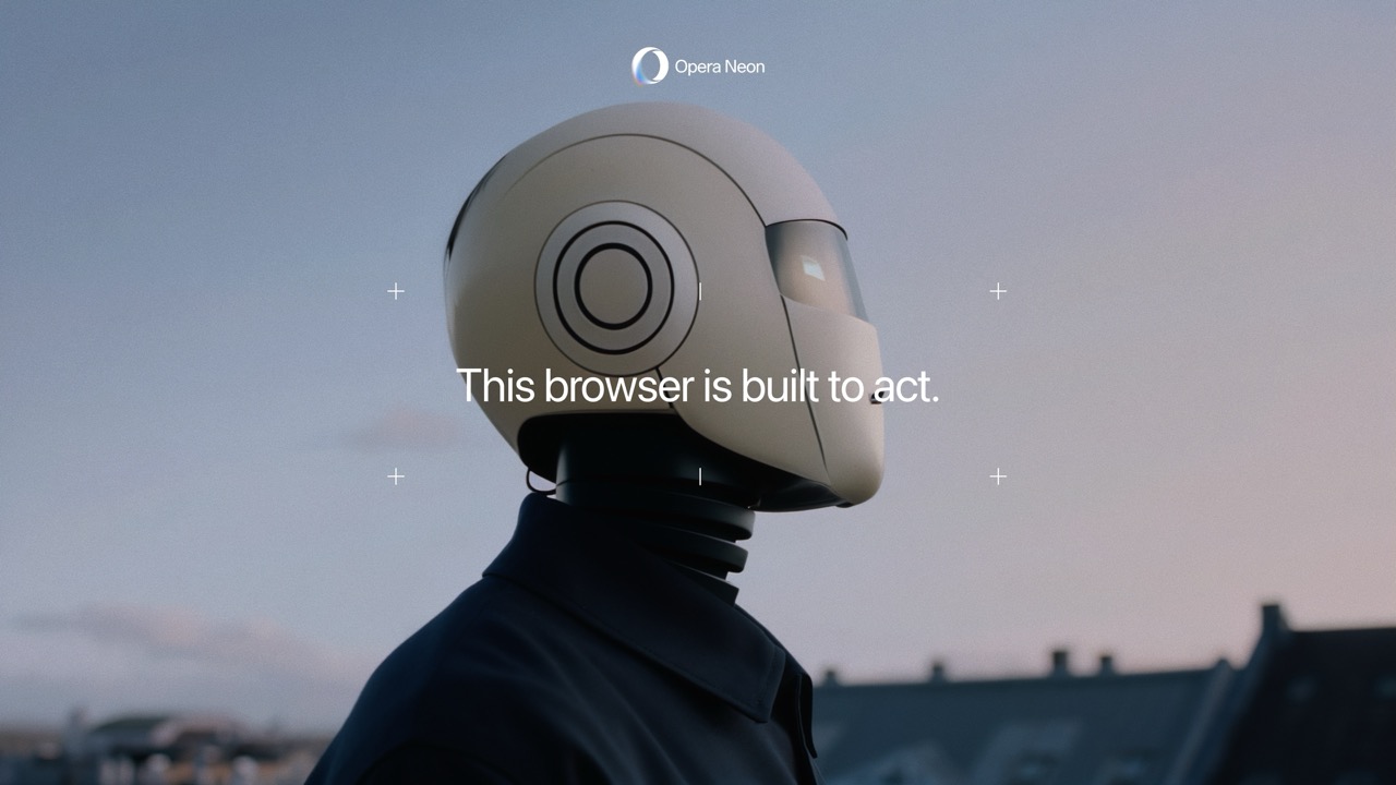 Opera Neon browser AI robot