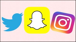 Twitter, Snapchat, Instagram