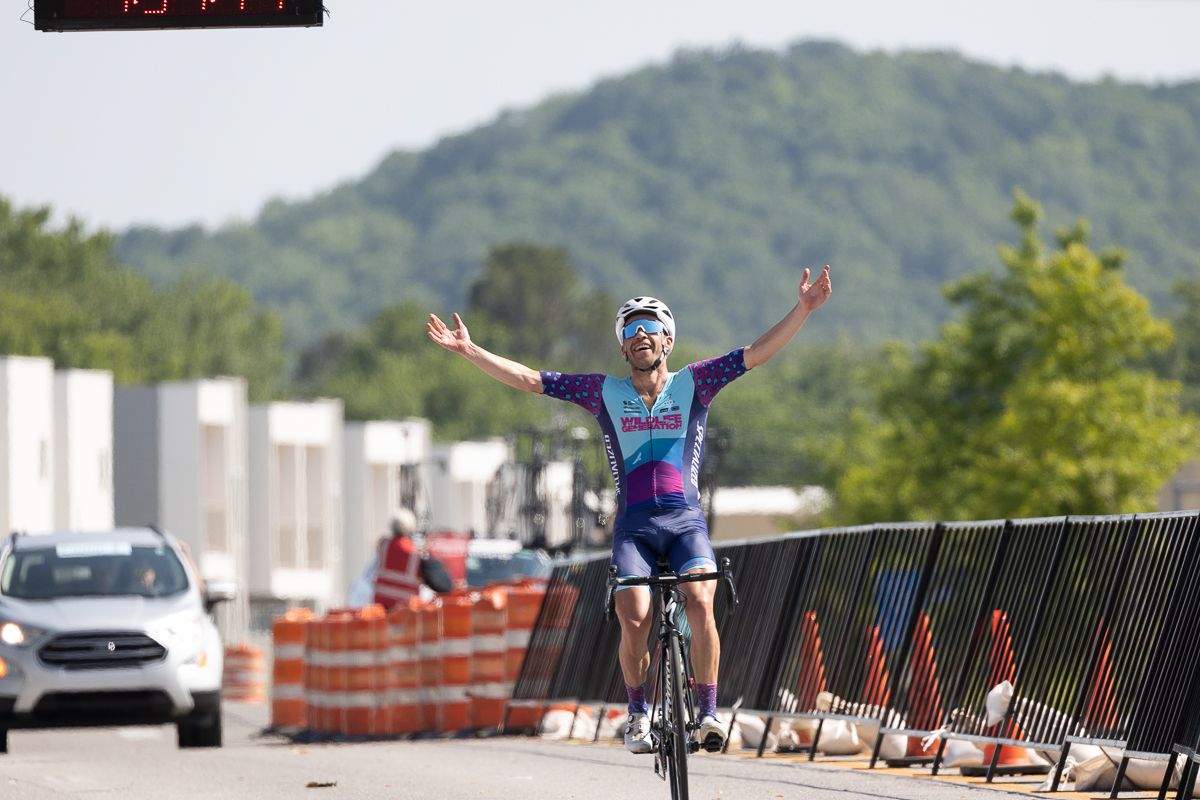 Jonathan Clarke (Wildlife Generation Pro Cycling) won the stage with a solo break after the field blew apart on Mt Gaylor.