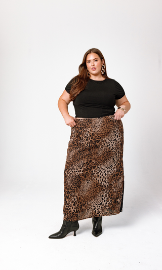 Bella Leopard Maxi Skirt