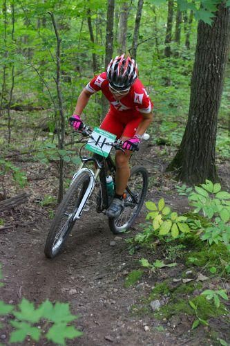 Jenna Rinehart (Specialized) out in front early and staying there