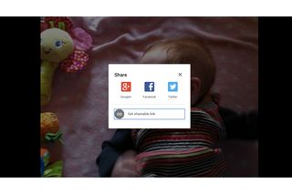 Google Photos lets you share on social networks or provides a private link.