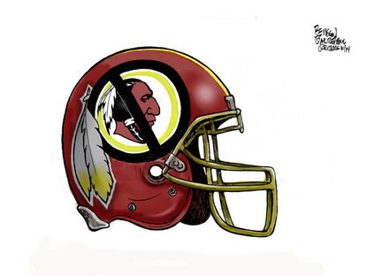 Editorial cartoon Washington Redskins