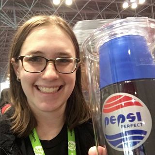 The author was sorely tempted to drink this Pepsi Perfect over the course of the exhausting day at New York Comic-Con.