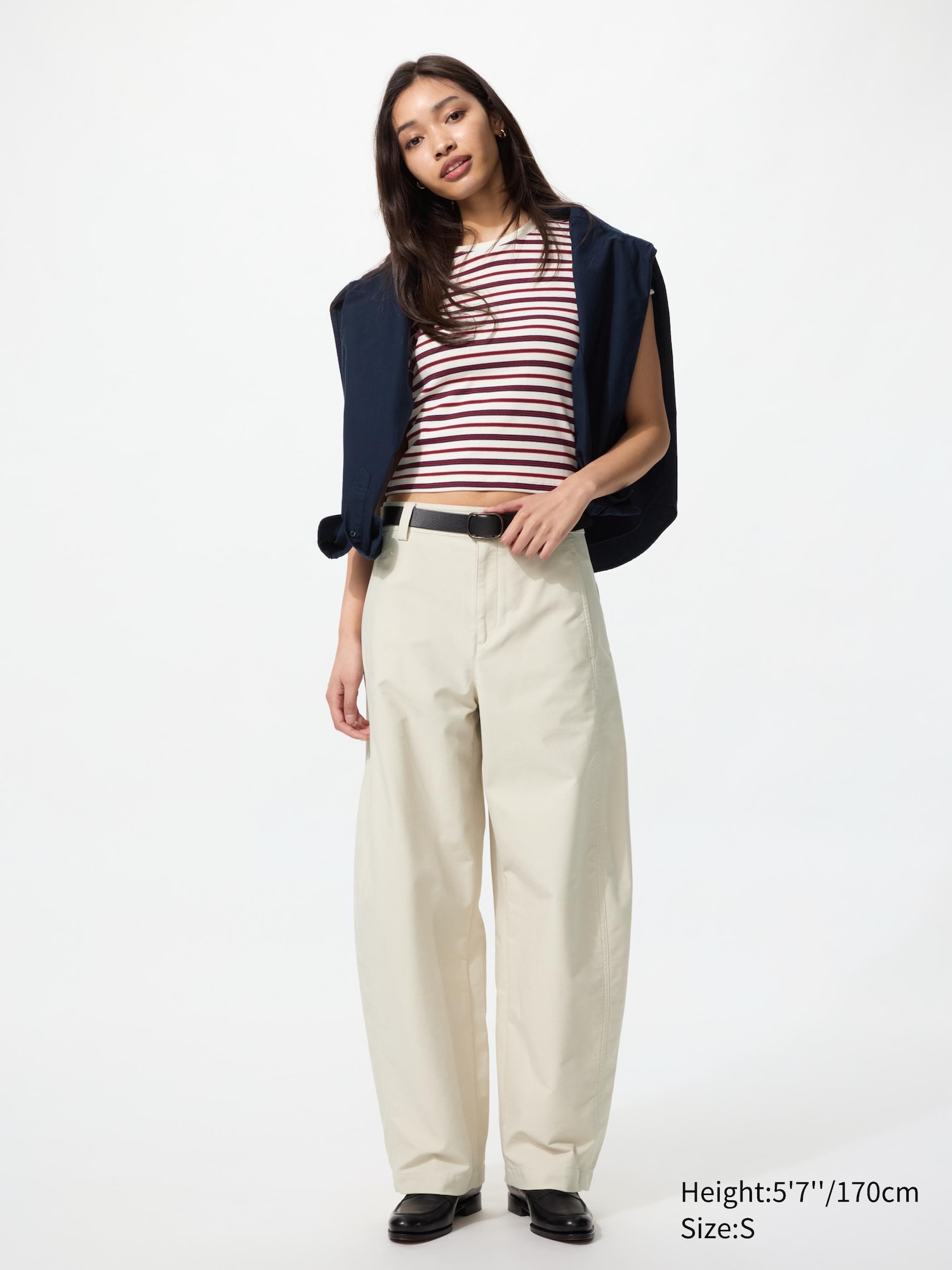 jersey barrel leg trousers