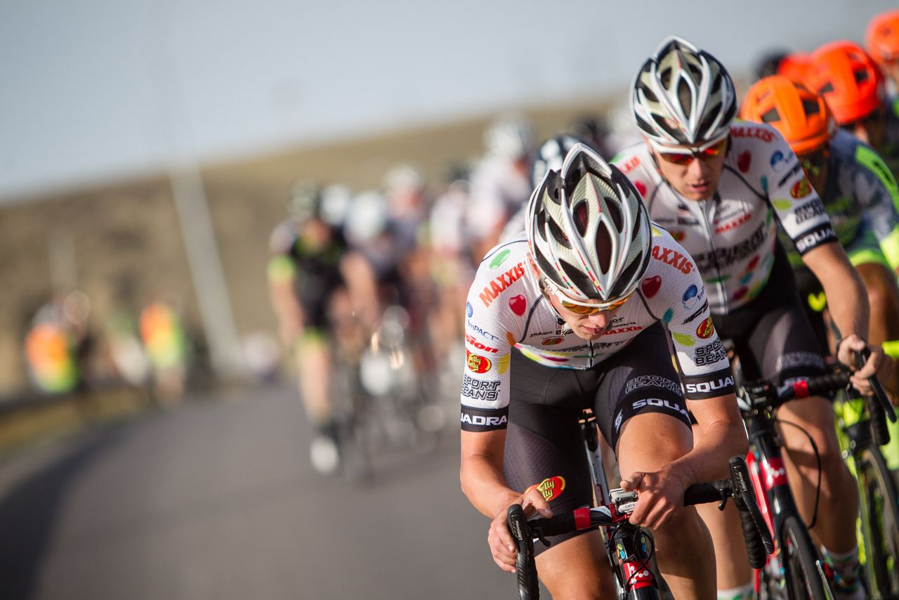 The Jelly Belly team spent time working on the front of the peloton