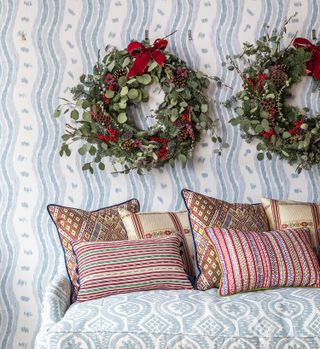 christmas wreath ideas wreaths in living room
