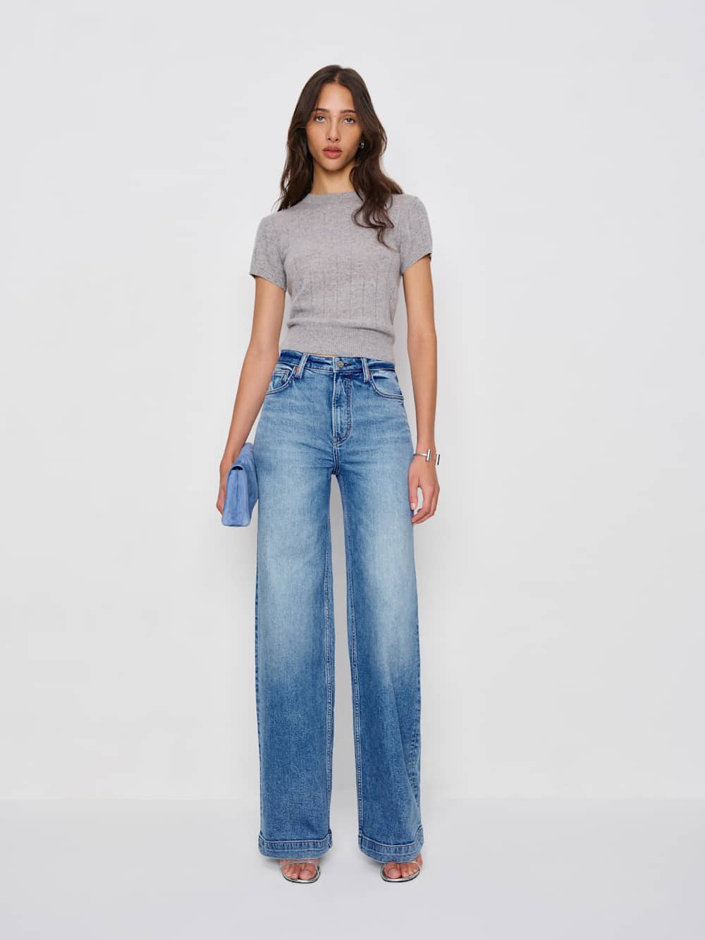 Bex Super Stretch High Rise Wide Leg Jeans