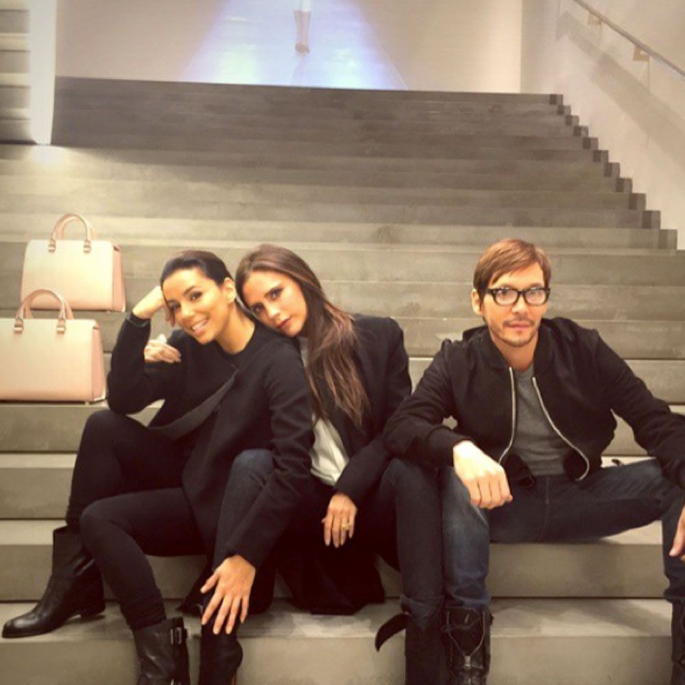 Victoria Beckham and Eva Longoria at Victoria Beckham store