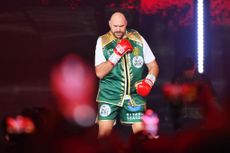 RIYADH, SAUDI ARABIA - OCTOBER 28: Tyson Fury walks to the ring prior to the Heavyweight fight between Tyson Fury and Francis Ngannou at Boulevard Hall on October 28, 2023 in Riyadh, Saudi Arabia. (Photo by Justin Setterfield/Getty Images)