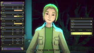 A screenshot from the game Generation Exile shows a woman smiling in a character creator