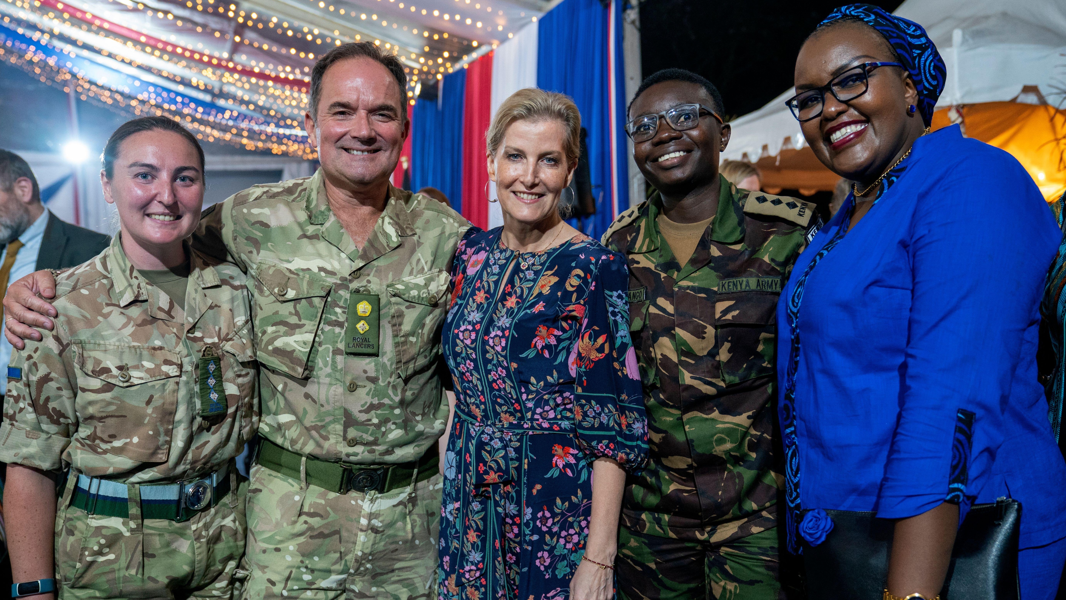 Duchess of Edinburgh smiles for a photo with guests at a Women In Leadership reception in Kenya