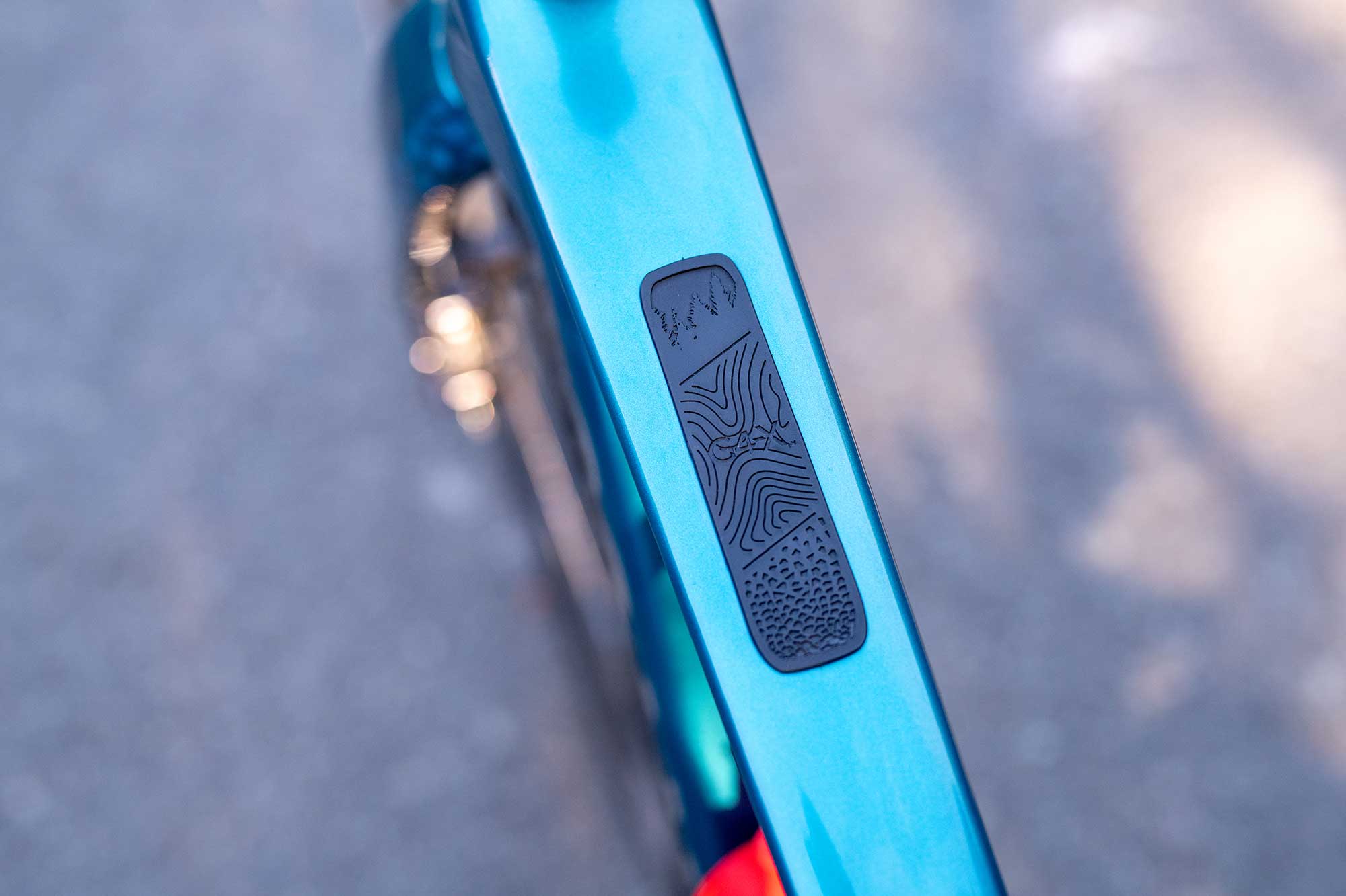 Down tube storage cover on Silvia Persico's Colnago G3X