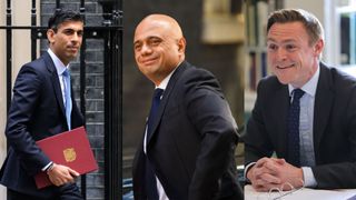 a collage of Rishi Sunak, Sajid Javid and Will Quince