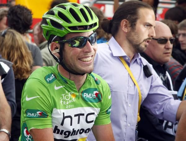 A radiant Mark Cavendish after his fourth stage win this year
