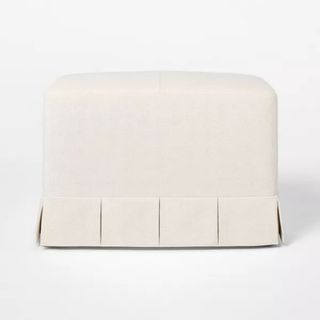 Box Pleat Upholstered Ottoman