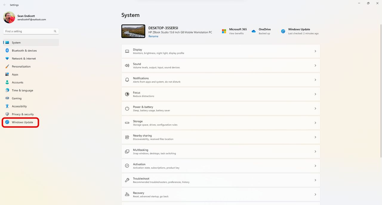 Windows 11 check for optional update