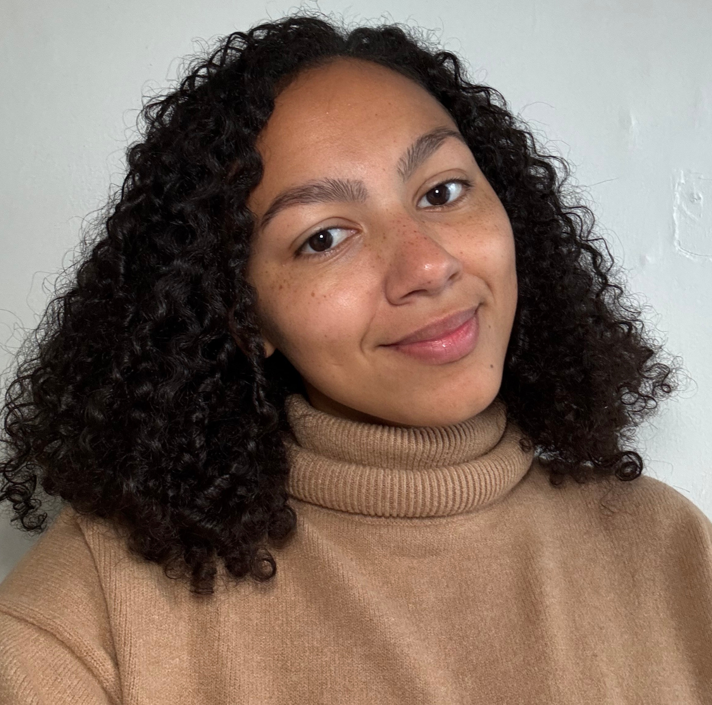 Sabrina Talbert before applying Tarte's CC Full Coverage Undereye Color Corrector