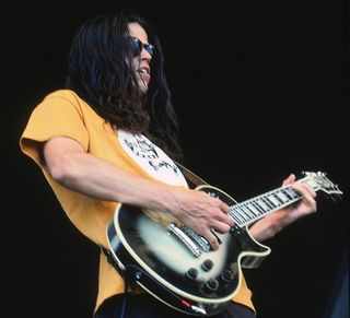 Adam Jones performs with Tool at the Santa Fe Dam in Irwindale, California on August 6, 1993