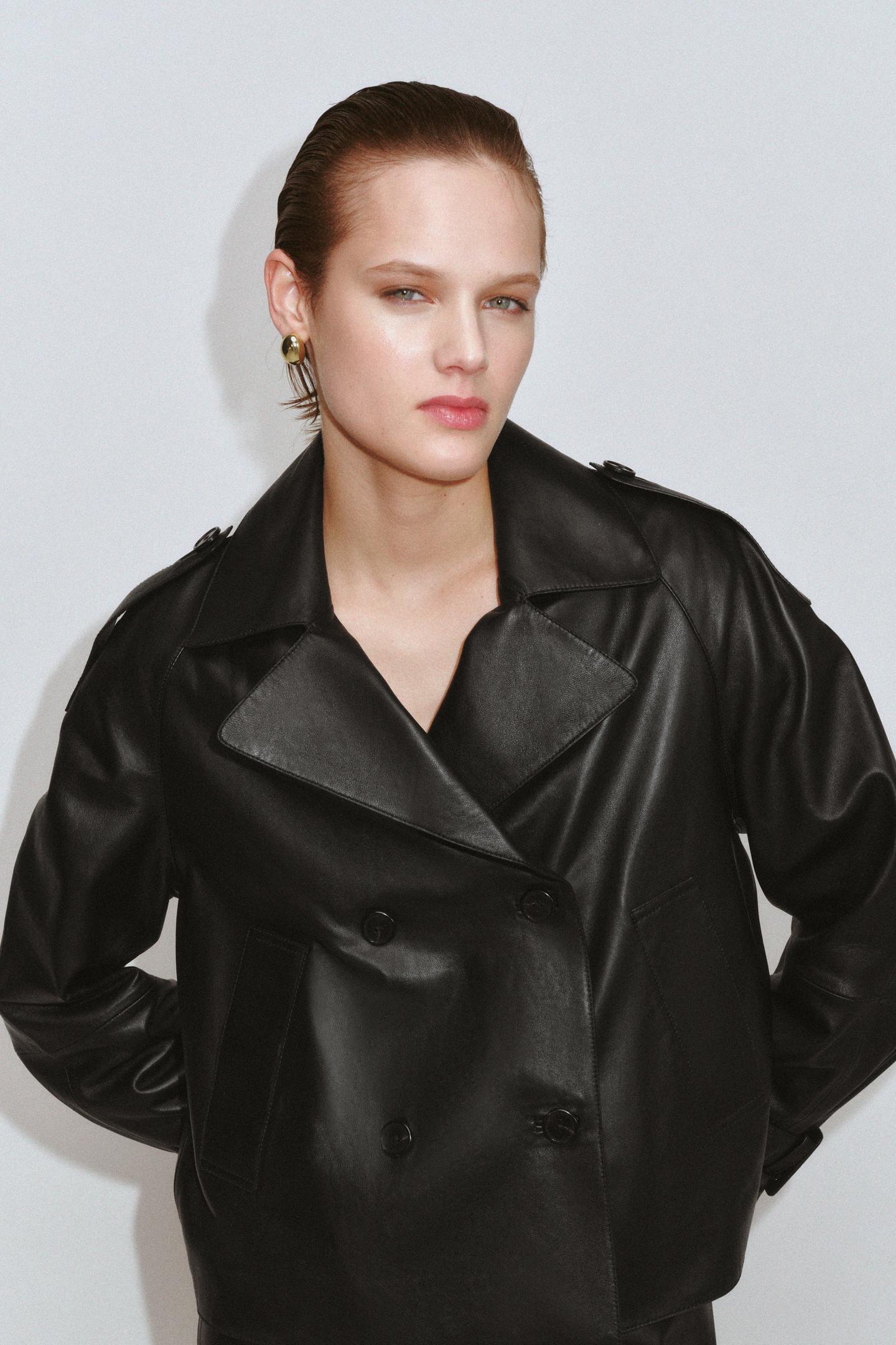 ZARA, Leather Jacket Zw Collection Limited Edition