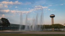 Alexander Calder's unique Water Ballet fountain greets visitors to the Technical Center