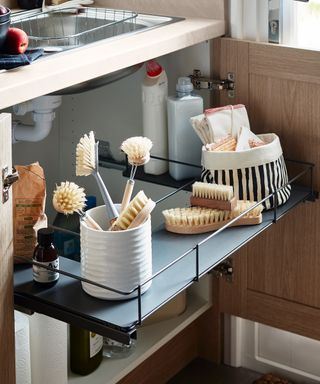 Hafele 3 Basket Cleaning Caddy Base Pull-Out Under-Sink Organizer