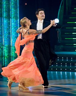 The couple's quickstep wowed the judges and landed them at the top of the scoreboard