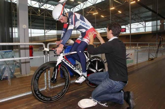Sensors are applied to riders to monitor their behaviour on the bike