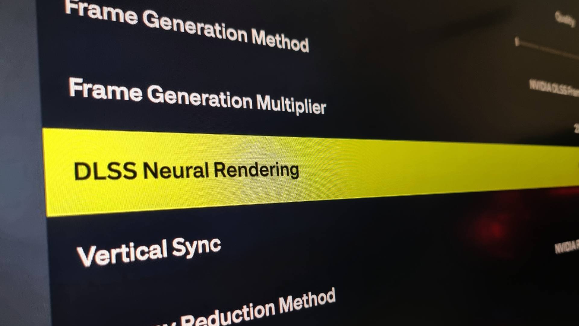 A photo of the NBA 2K27 graphics options menushowing DLSS 5 labelled as "DLSS Neural Rendering"