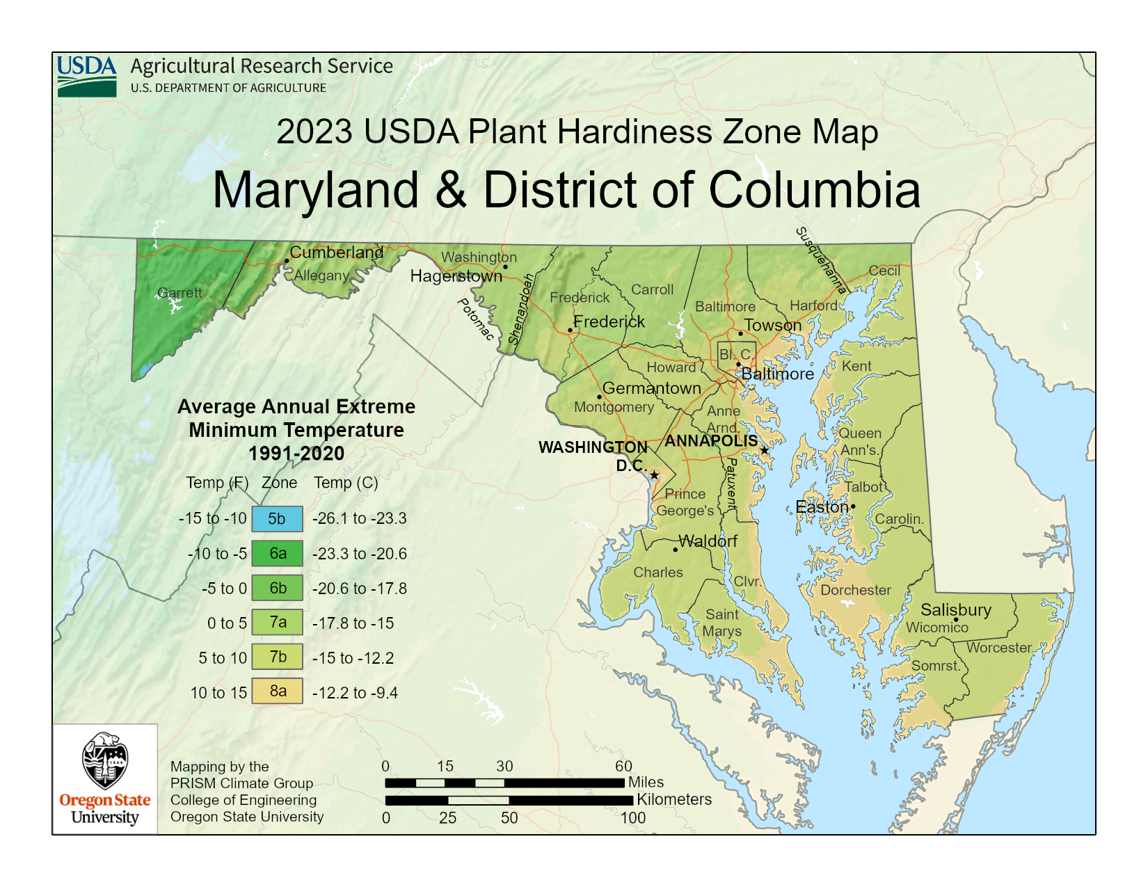 Maryland USDA Zone Map For Growing Plants | Gardening Know How