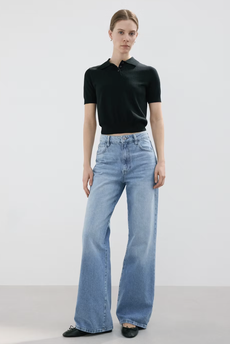 MANGO, Danila High-Waisted Wide Leg Jeans