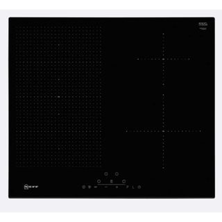 cut out image of black glass induction hob 