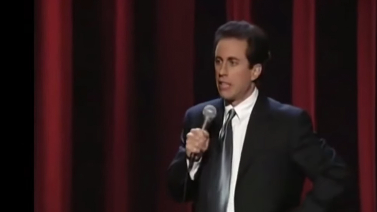 Jerry Seinfeld performing standup