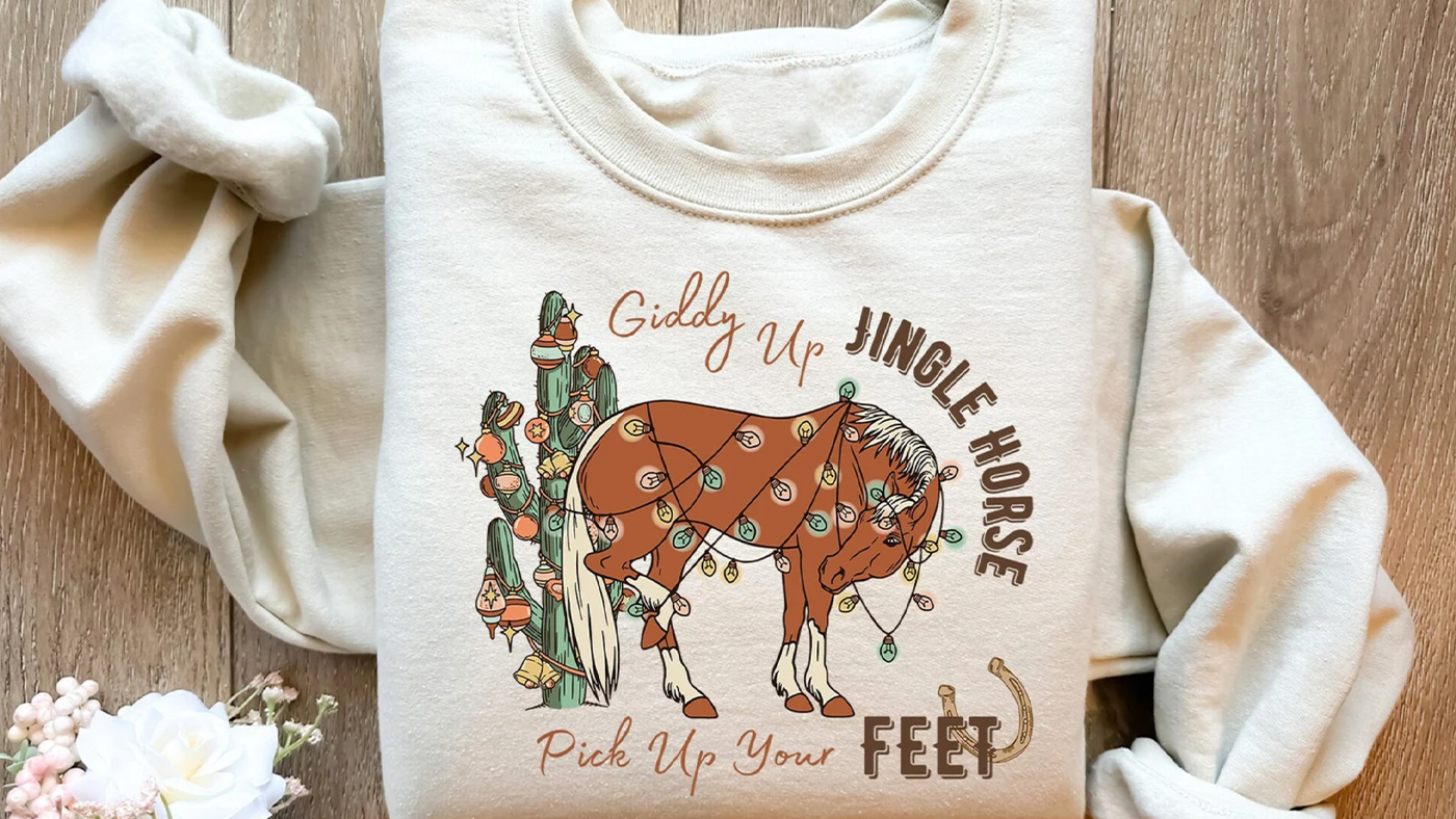 Giddy Up Jingle Horse Christmas jumper