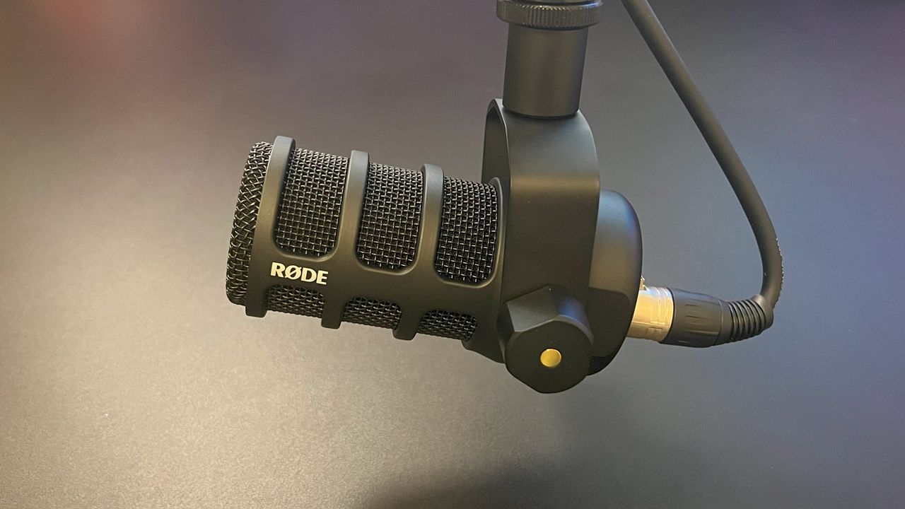 RODE PodMic USB connected with an XLR cable