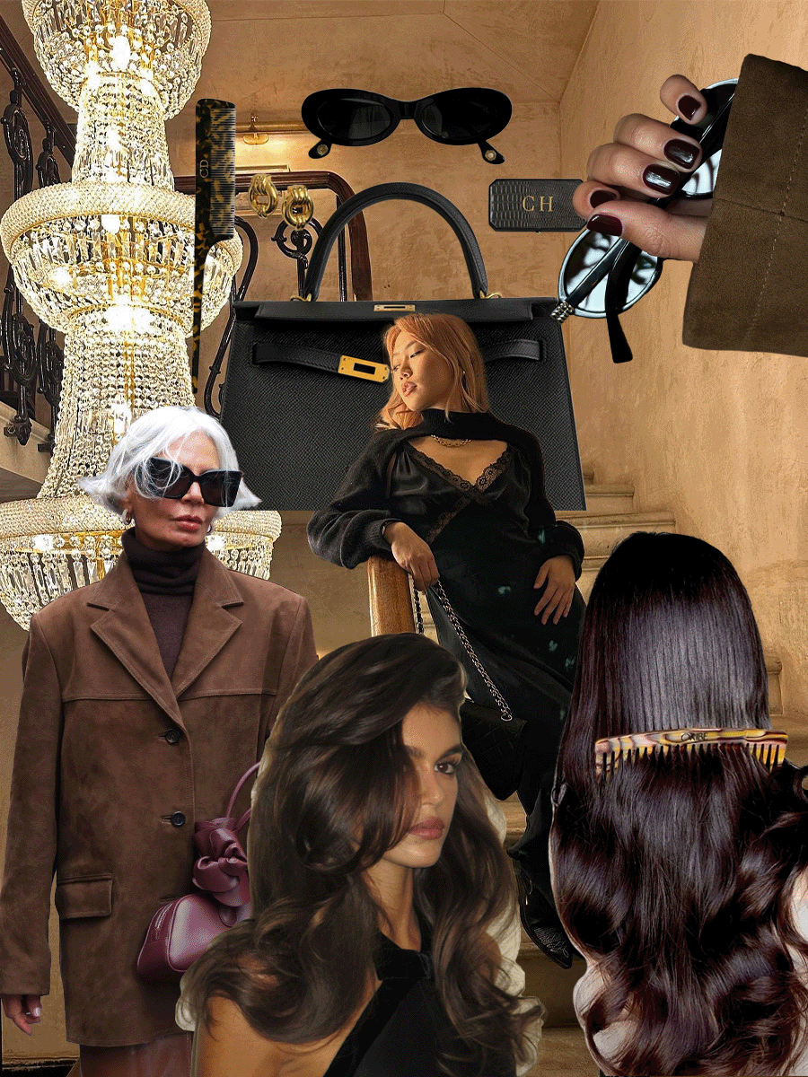 Imagery of classic style and fragrances, including Chanel No5, Chloe Eau de Parfum, Guerlain Shalimar, Maison Francis Kurkdjian Baccarat Rouge 540, Dior Miss Dior and Marc Jacobs Daisy