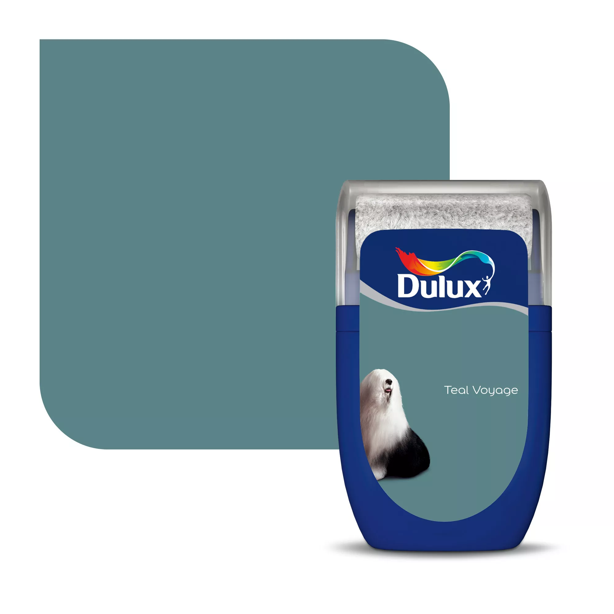 Dulux Teal Voyage Matt Wall &amp;amp; Ceiling Emulsion Paint, 30ml Tester Pot