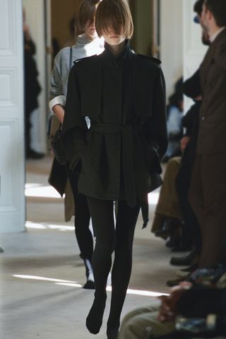 a model walks The Row winter 2025 runway during Paris Fashion Week