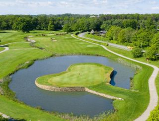 Island green on Repton course at Rudding Park