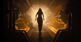 Alien Romulus trailer; a man stands in a spaceship doorway