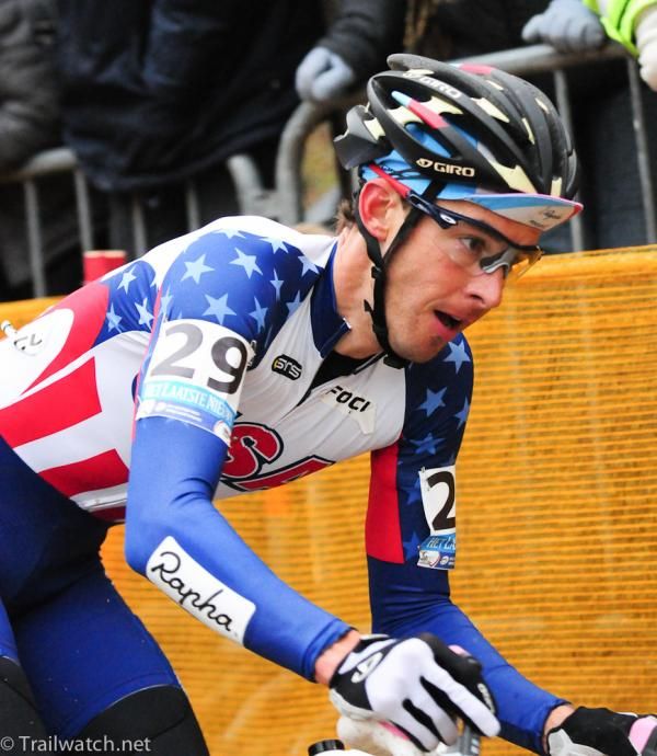 Chris Jones (USA) competing in his first cyclocross world championship